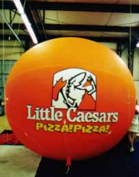 10' helium balloon with Little Caesars logo. Giant helium balloons will promote your business, sale or event.